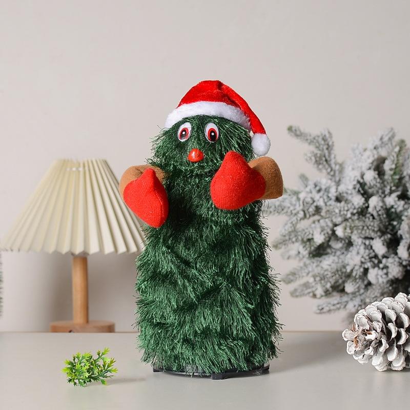 Large Rotating Dancing Santa Christmas Tree Musical Electric Holiday Decoration Toy