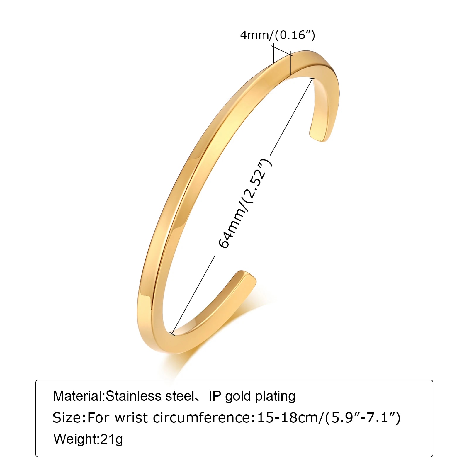 Stainless Steel Men's Thin Cuff Bracelet: Stylish Boyfriend Gift, Father's Day Present