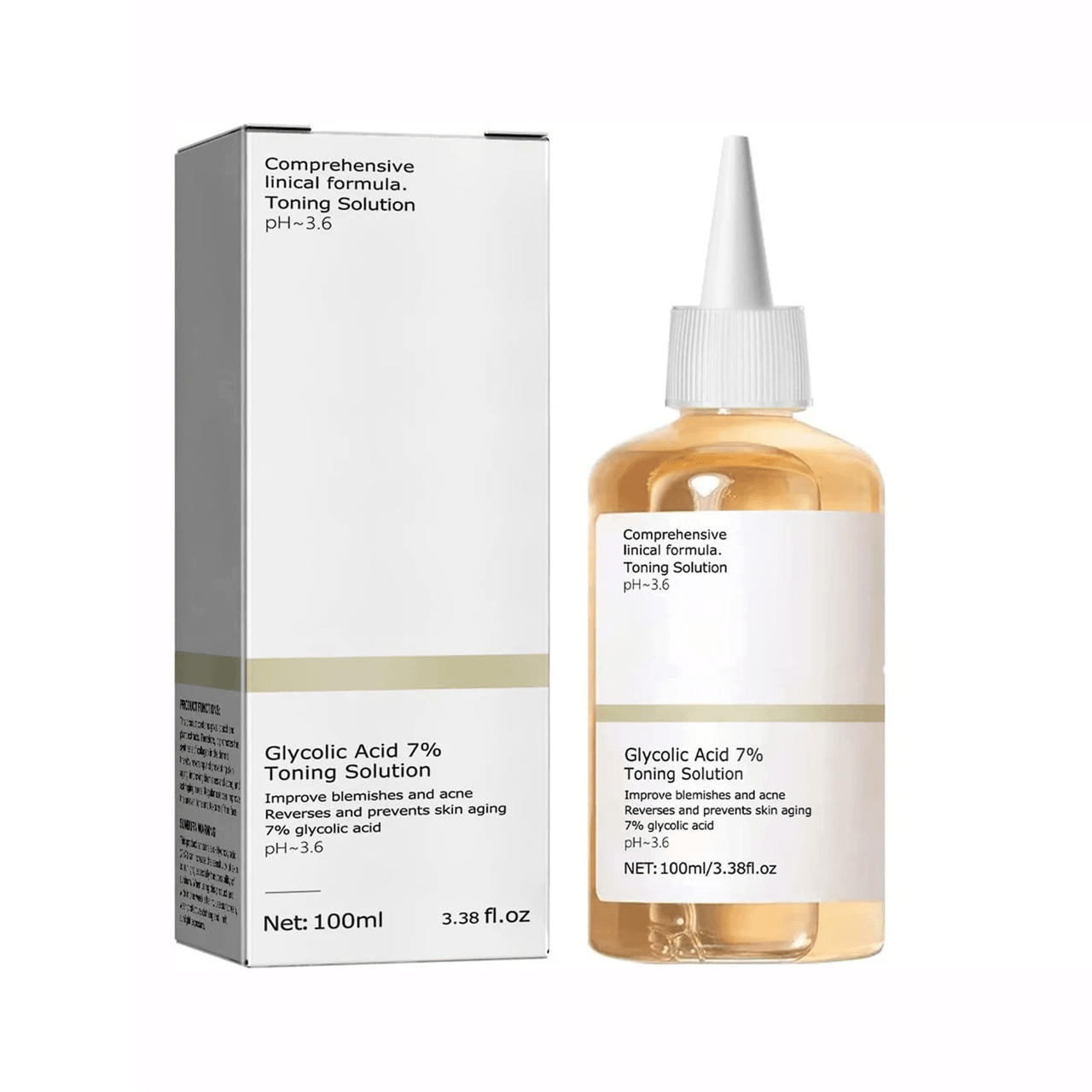 Glycolic Acid 7 Percent Toning Solution for Acne and Skin Rejuvenation