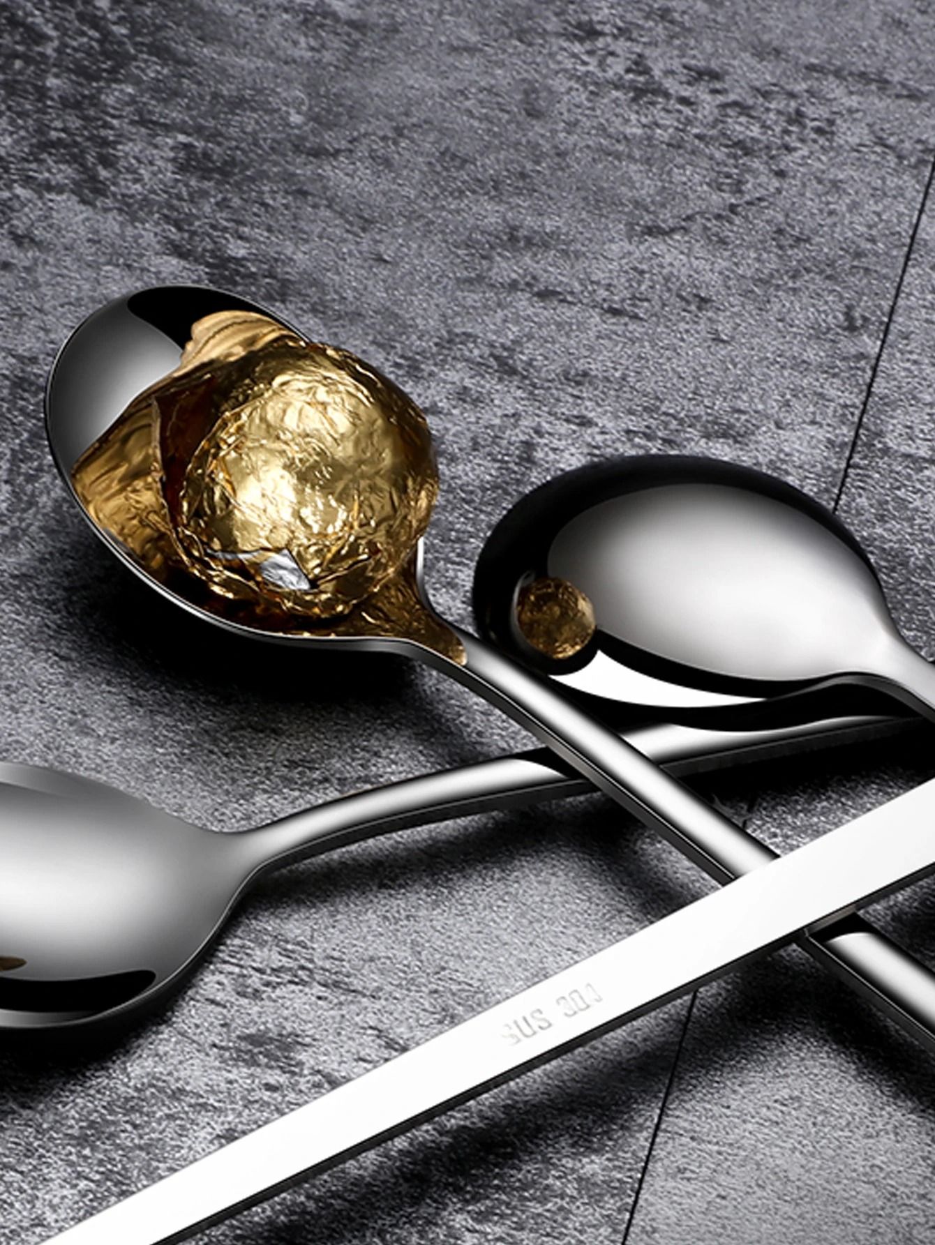 304 Stainless Steel Long Handle Coffee and Ice Cream Stirring Spoons