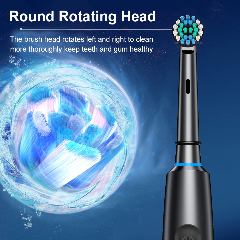 Rechargeable Electric Toothbrush for Adults with Soft Heads Rotary Deep Clean