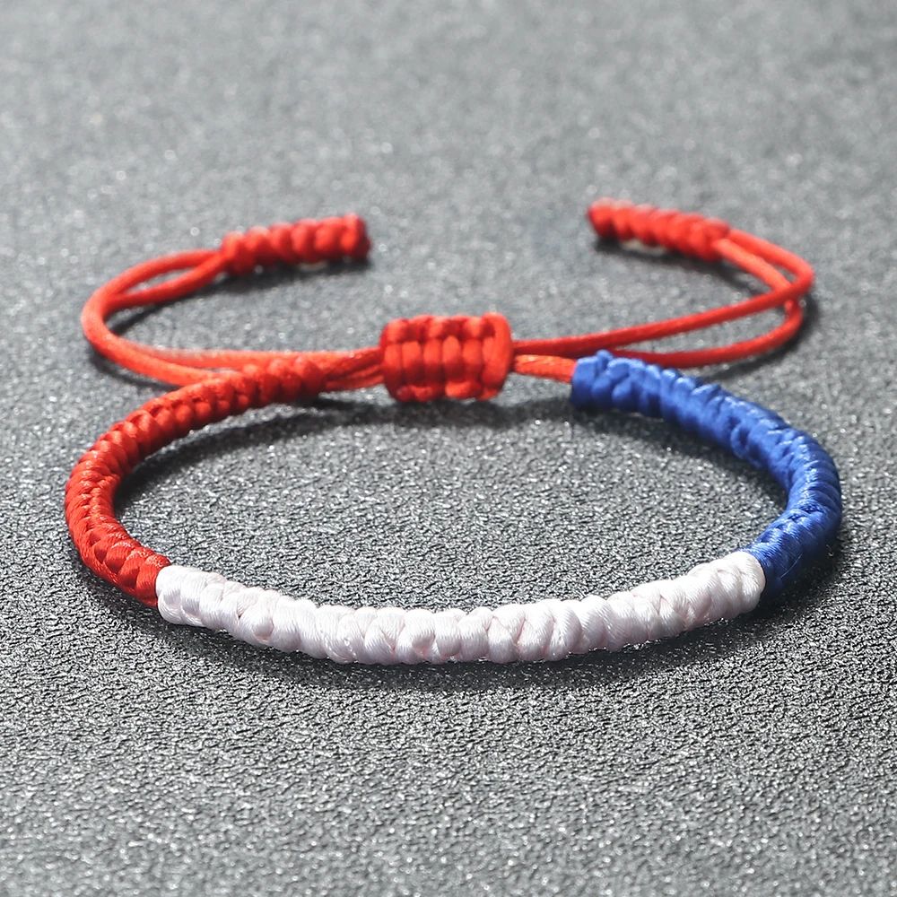 Chile Netherlands Flag String Bracelet Adjustable Braided Rope Couple Bracelet
