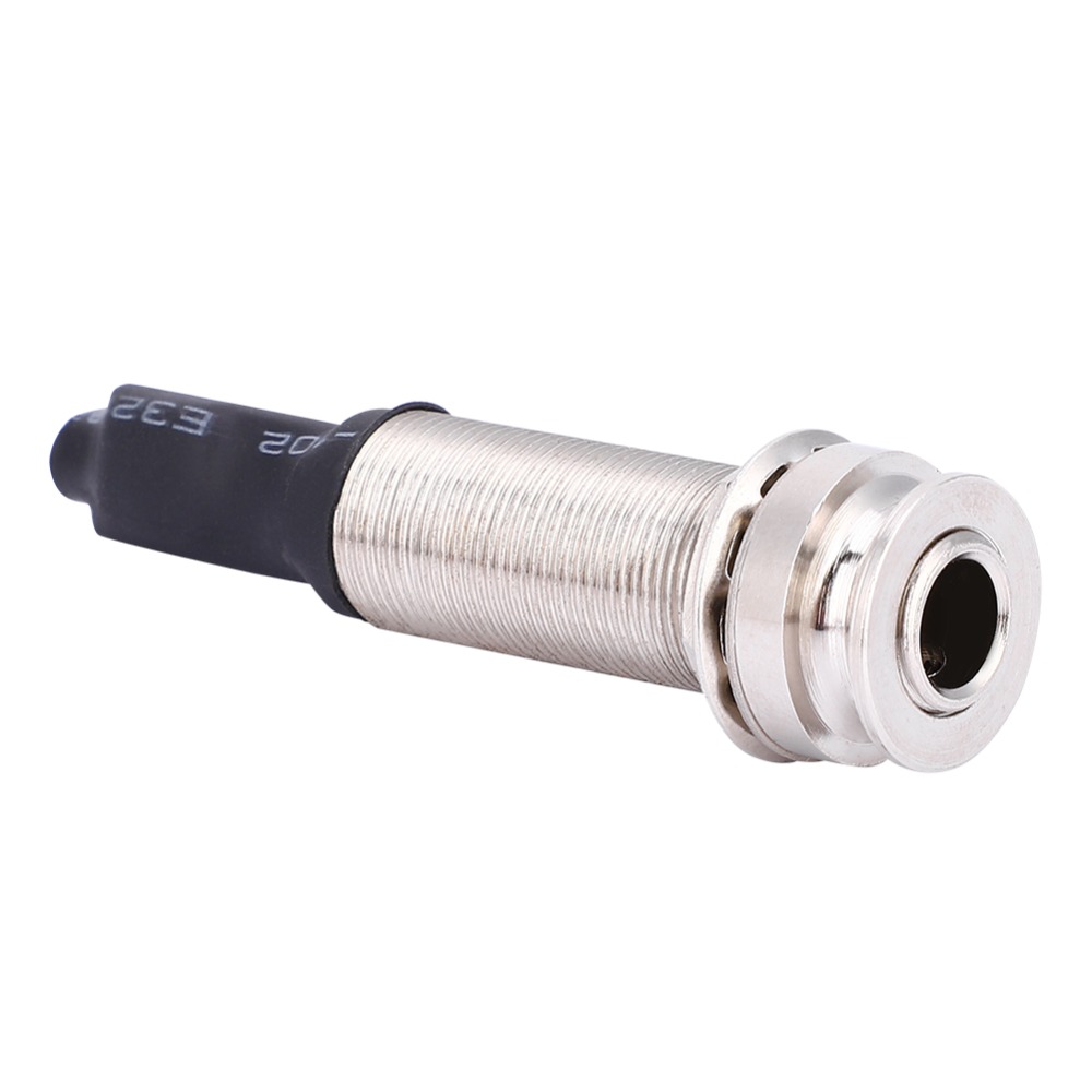 Acoustic Guitar Endpin Jack, Piezo Pickup Jack with Built-in Rod