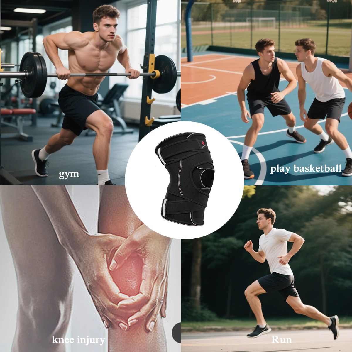 Hinged Knee Brace with Side Stabilizers