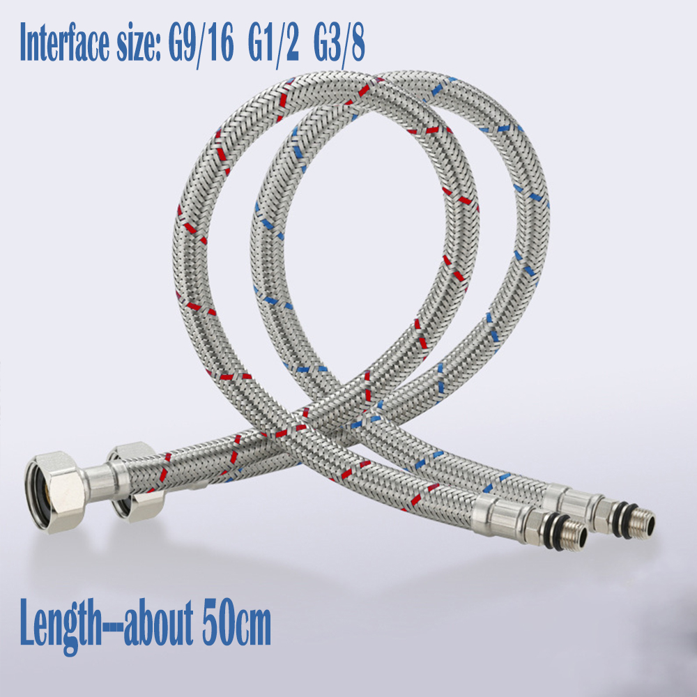 Flexible Plumbing Pipes, Stainless Steel Water Supply Pipe, Braided Hoses for Basin, Cold Hot Mixer Faucet