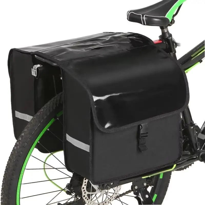 28L Heavy-Duty Water Resistant Bicycle Trunk Bag – Large Capacity Rear Rack Pannier for Commuting & MTB