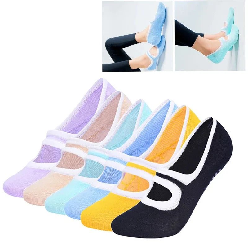 Plus Size Multi-Colored Yoga Socks – High-Performance Anti-Slip Pilates & Ballet Fitness Socks