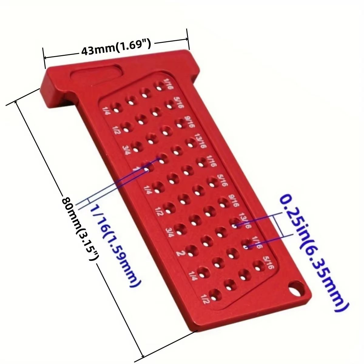 PrecisionPocket T-Square & Hole Scribing Gauge - Metric / Inch Layout Ruler