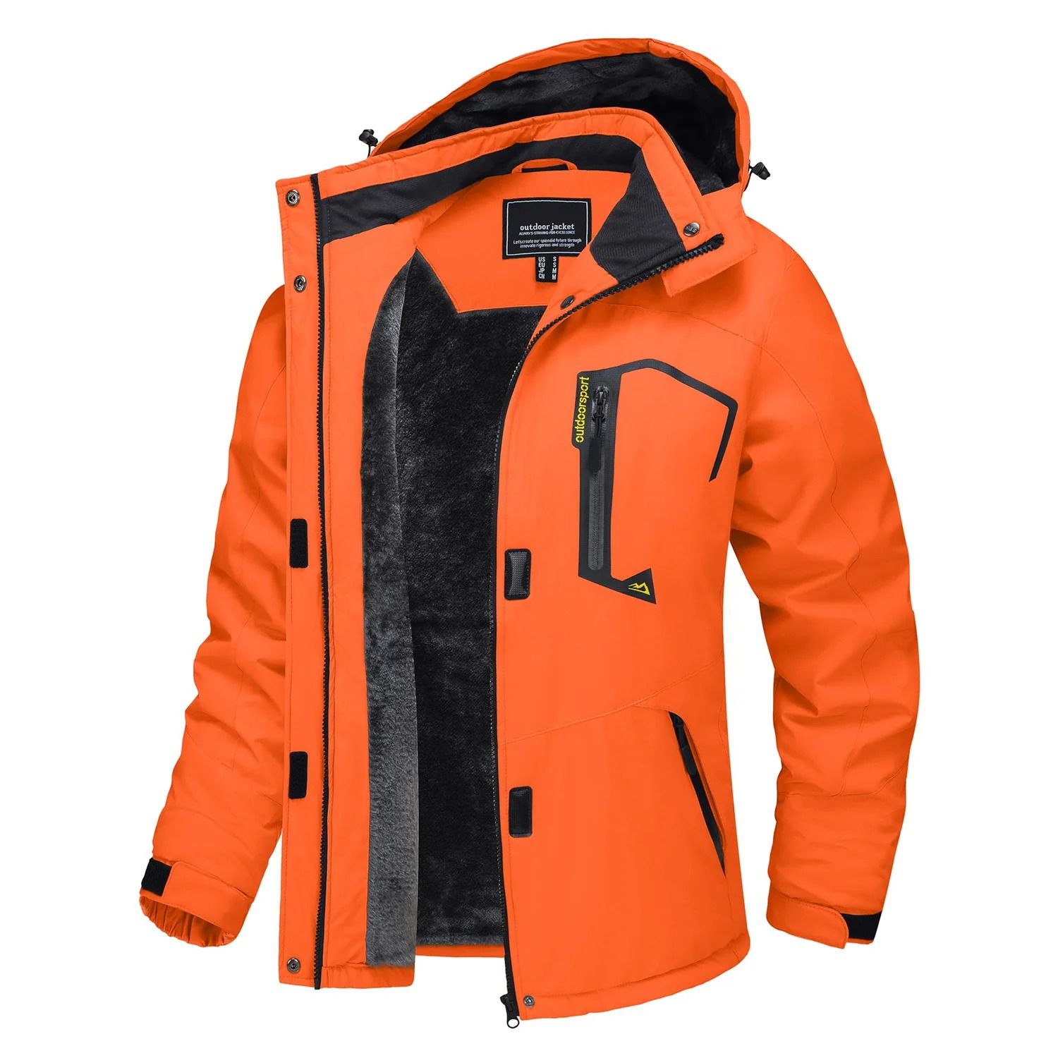 Women Winter Waterproof Ski Jacket with Fleece Lining