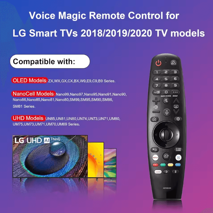 Voice Magic Remote Replacement for LG Smart TVs Universal Remote with Pointer and Voice Function