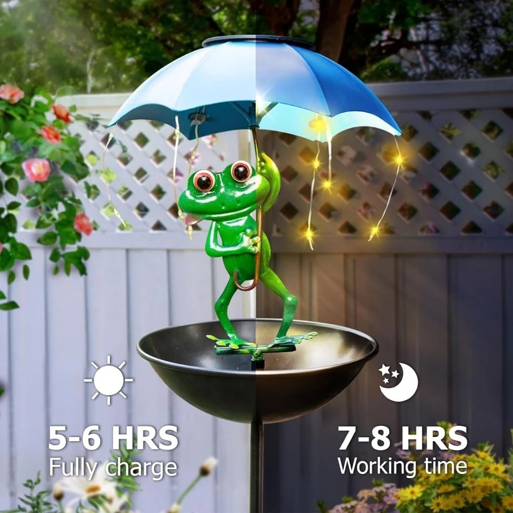 Solar Frog Garden Stake Light