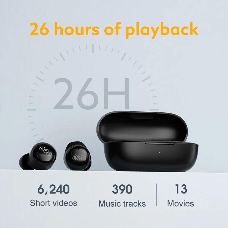 QCY T17 Bluetooth 5.3 True Wireless Earbuds with ENC and 26 Hour Battery