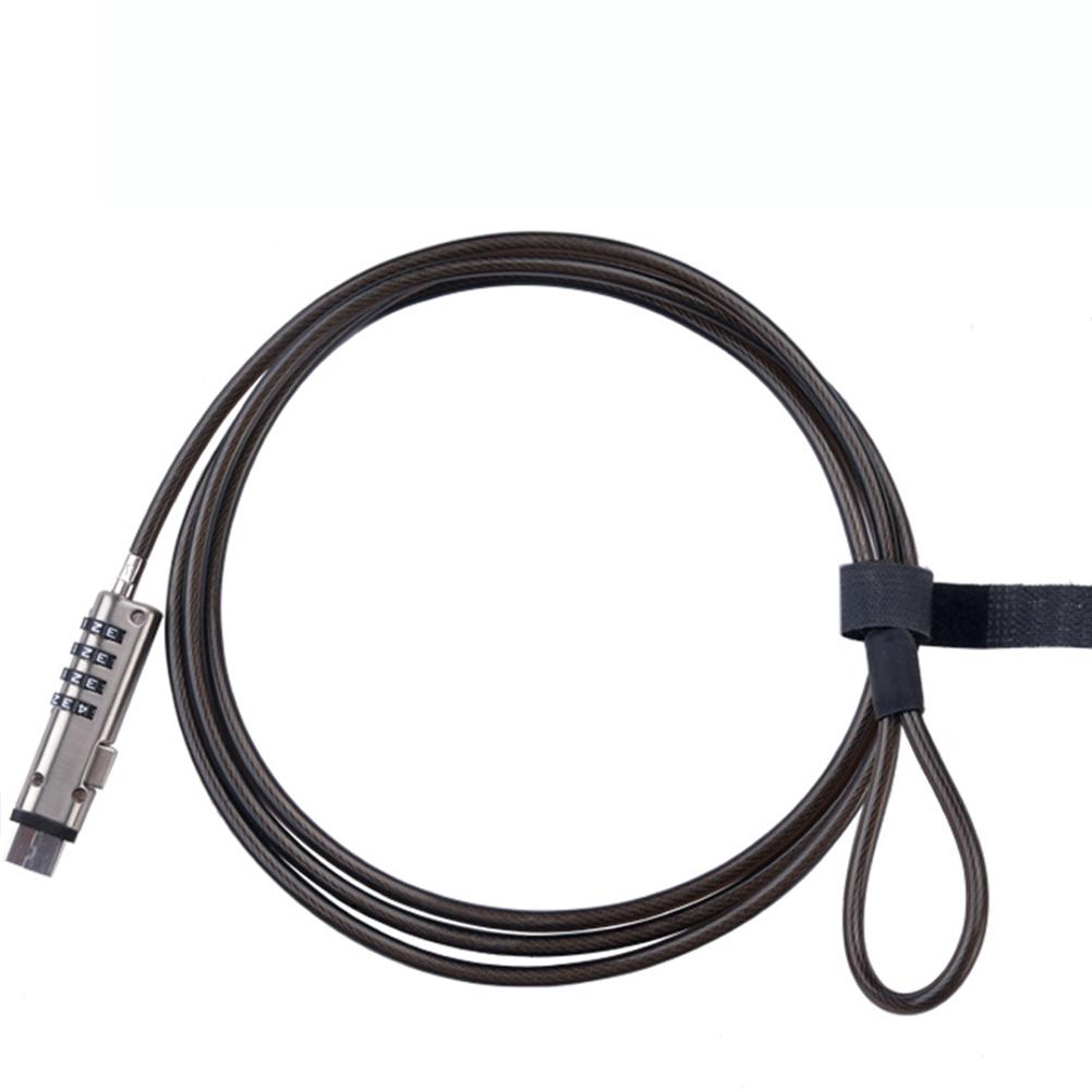 Laptop USB Lock Computer Security, Anti Theft Device Notebook Cable Lock with Sponge Patch, Flexible Numeric Password