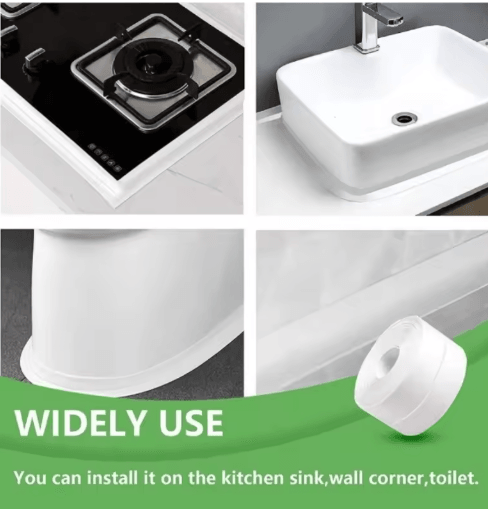 Bathroom Waterproof Sealing Tape – PVC Adhesive Sink & Edge Sealing Strip