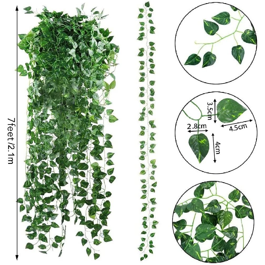 Premium 7-Foot High-Density Artificial Ivy Garlands