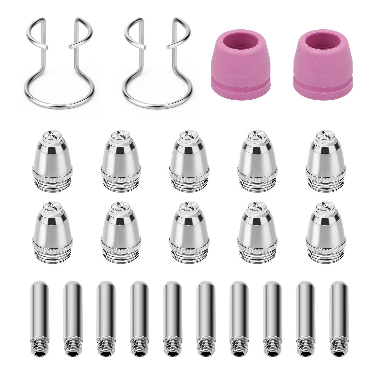 Plasma Cutter Consumables Kit – Nozzles, Electrodes, and Shield Cups