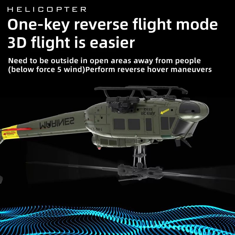 SkyMaster C032 RC Helicopter with Optical Flow & Altitude Hold – 2.4G 6CH Brushless Remote Control Helicopter for Kids &