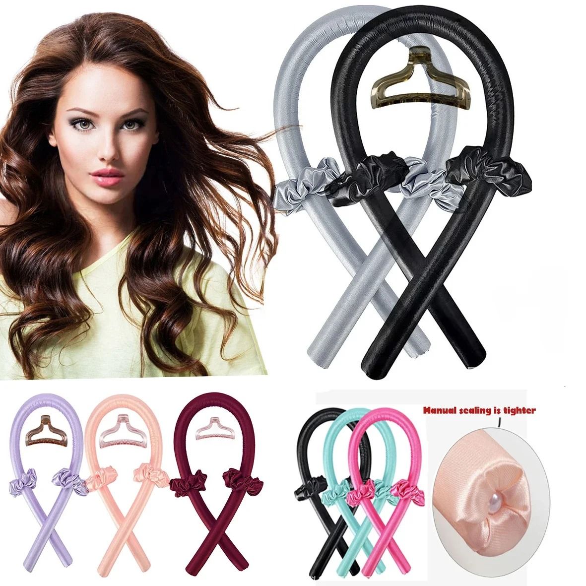 Heatless Curling Rod Headband – No Heat Hair Curlers