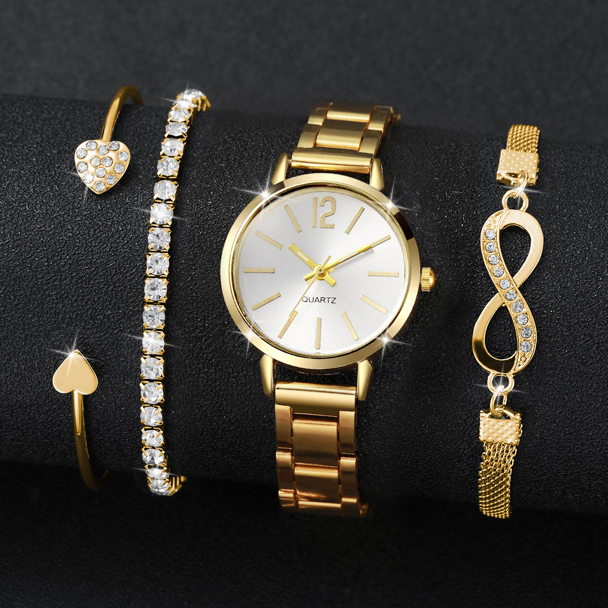 Elegant Women's Light Luxury Quartz Watch, Casual Sports Style, Stylish Bracelet Watch