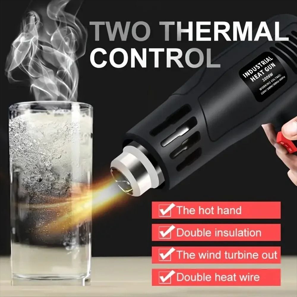 2000W High Power Hot Air Heat Gun with Adjustable Temperature