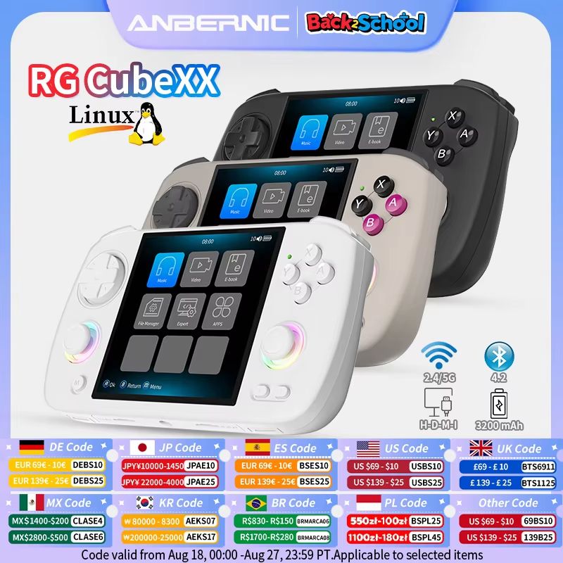 ANBERNIC RG Cubexx Retro Handheld Game Console – 3.95