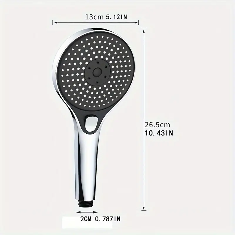 High-pressure Three-speed Shower Head with Large Panel Super Powerful Universal Bathroom Shower Head Combination Set