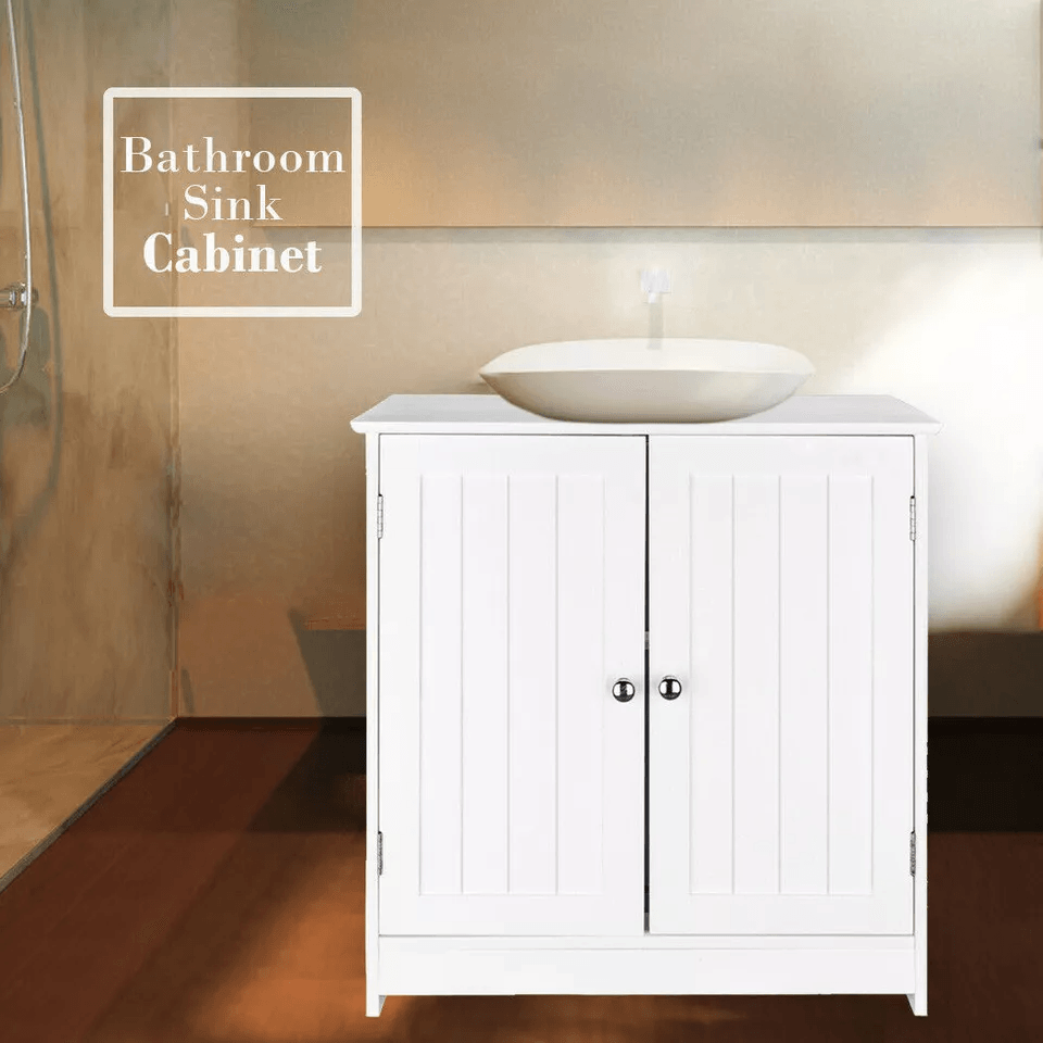 Modern Bathroom Vanity Cabinet with Single Wood Vessel Sink