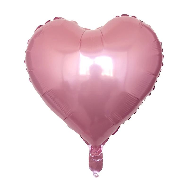 10-Piece 18-Inch Heart Foil Balloons | Pink & Sage Green Set