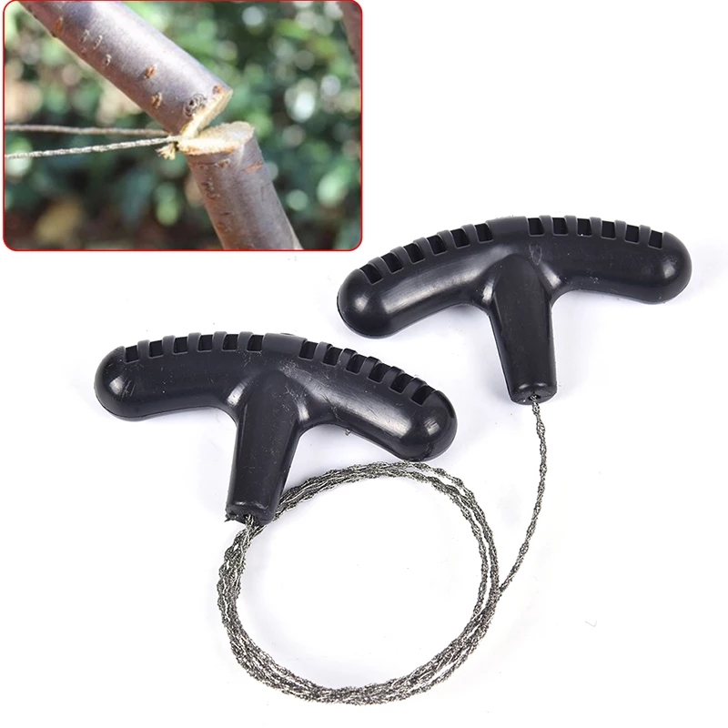 Portable Stainless Steel Wire Saw for Camping and Hiking Easy-to-Use Manual Cutting Tool with Finger Handle