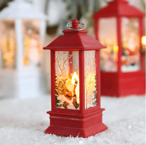 Snowman Christmas Candle Lamp Festive LED Night Light Table Decoration