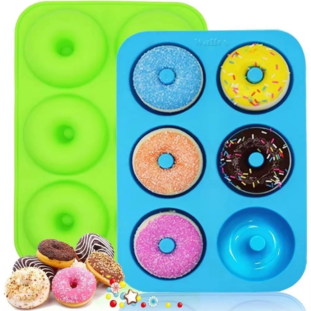 Premium 6-Cavity Silicone Donut & Baking Mold – Non-Stick Pastry, Cake & Dessert Pan
