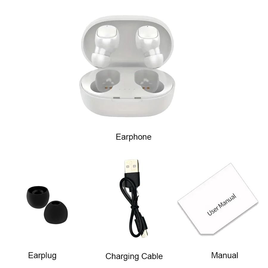 Wireless Bluetooth Earbuds with Noise Cancelling and Charging Case