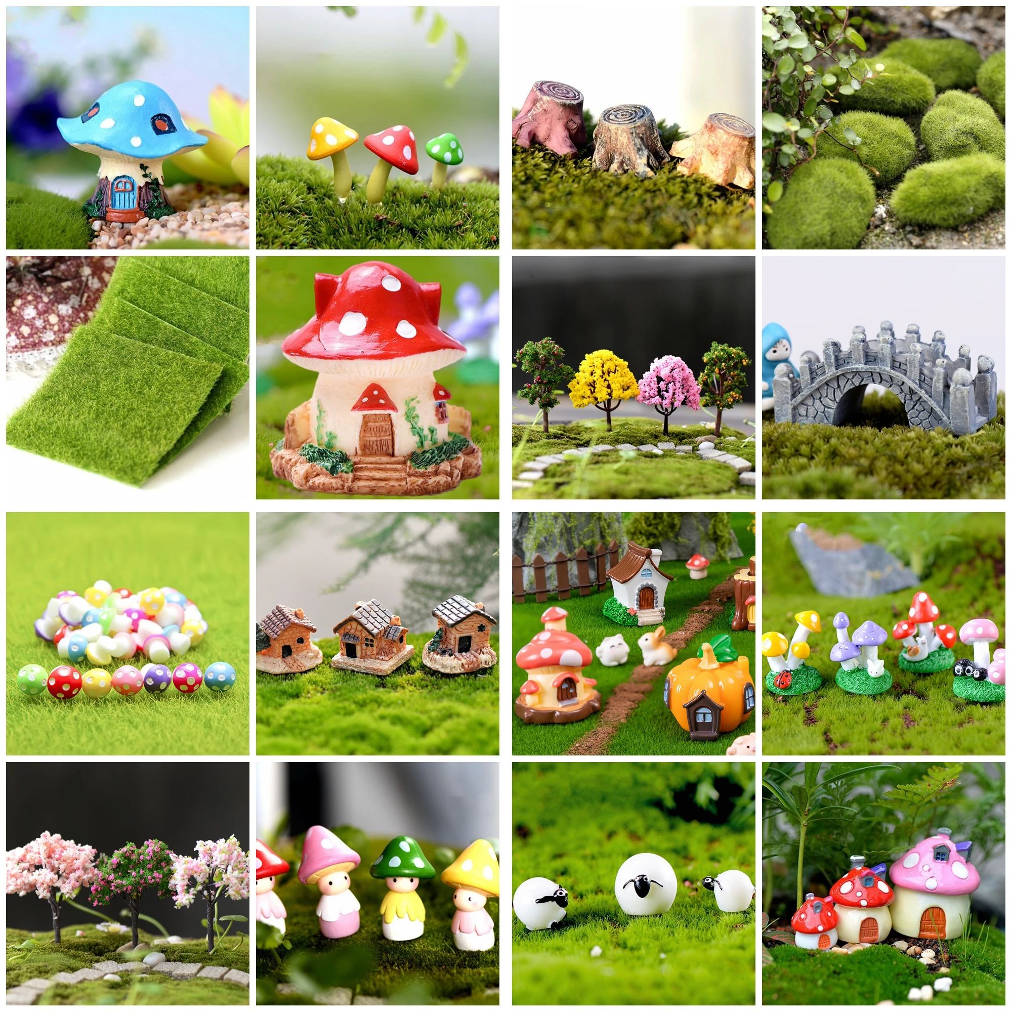 Mini Fairy Garden Accessories Set DIY Miniature Figurines for Garden and Dollhouse Decor