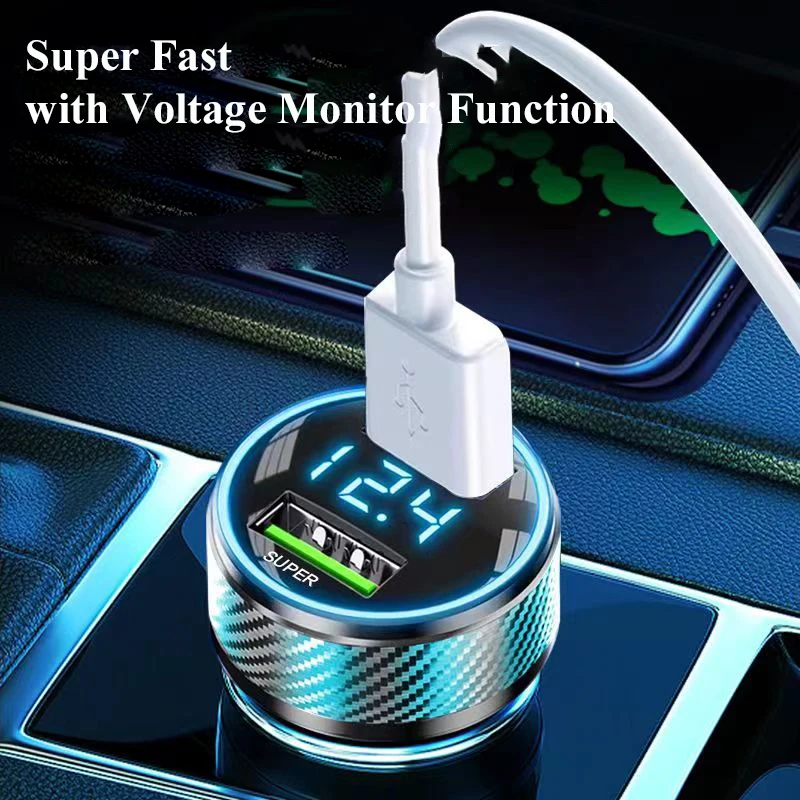 Super Fast Charger Adapter with Voltage Monitor for iPhone, iPad, Samsung, OPPO, VIVO, Huawei, Oneplus