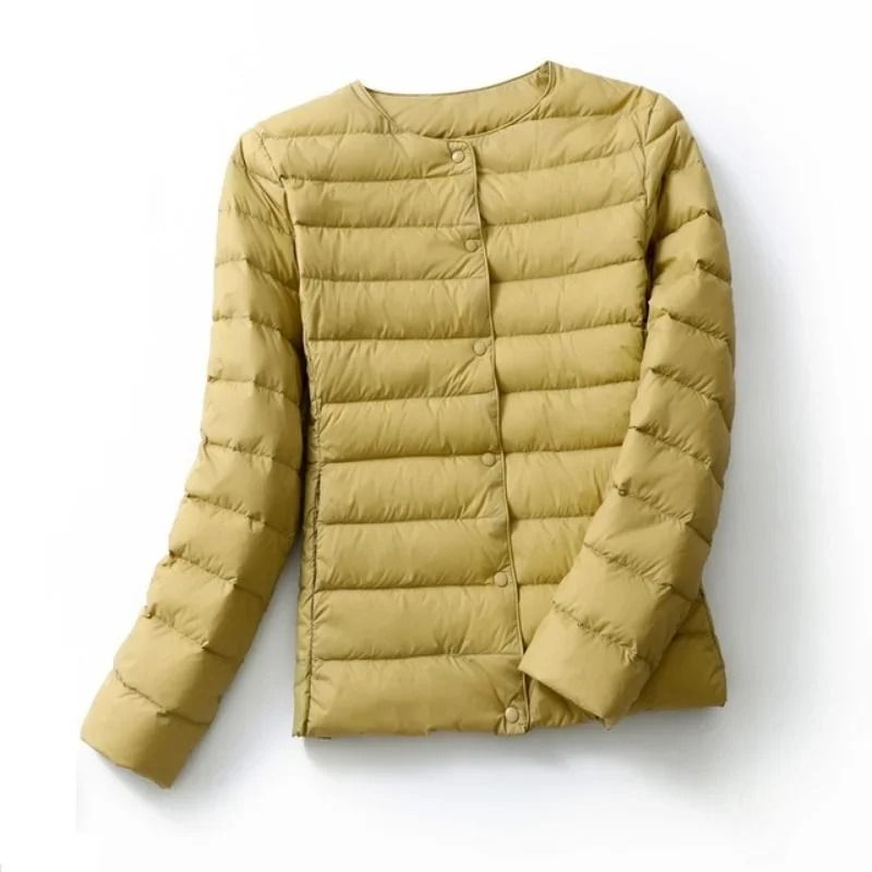 Womens Ultralight Collarless Puffer Jacket