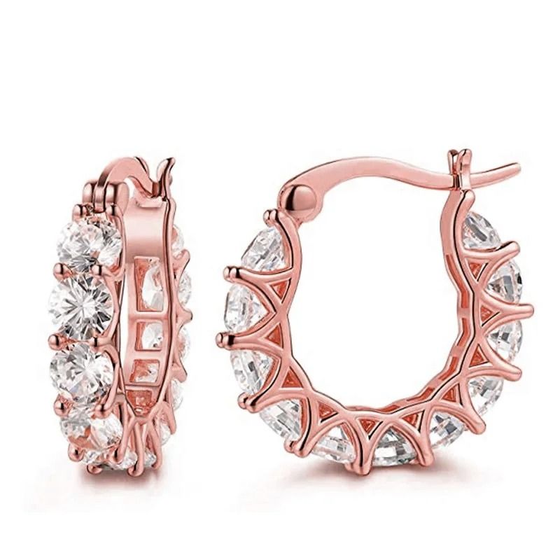 Dazzling Crystal Hoop Earrings