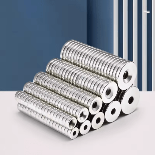 N52 Neodymium Countersunk Magnets Set – Heavy Duty 30mm Strong Disc Magnets with Hole (10 PCS)