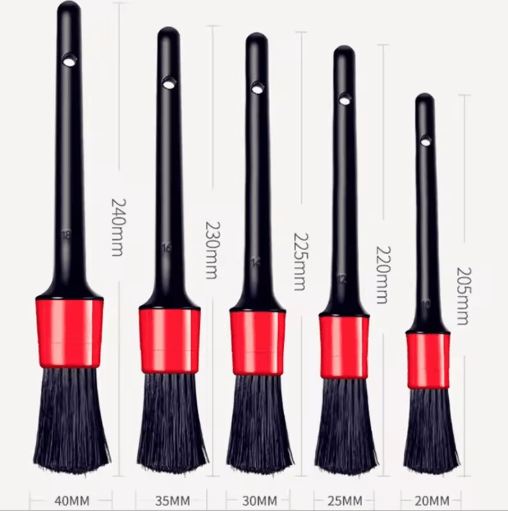 Car Interior Detailing Brush Kit – 1/5-Piece Automotive Cleaning Set
