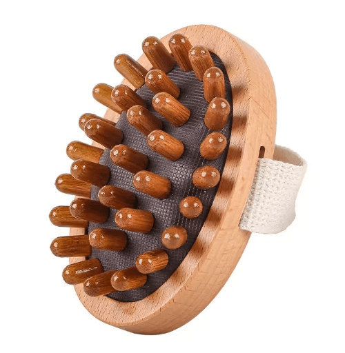 2-in-1 Dry Skin Body Massage Brush with Natural Bristles