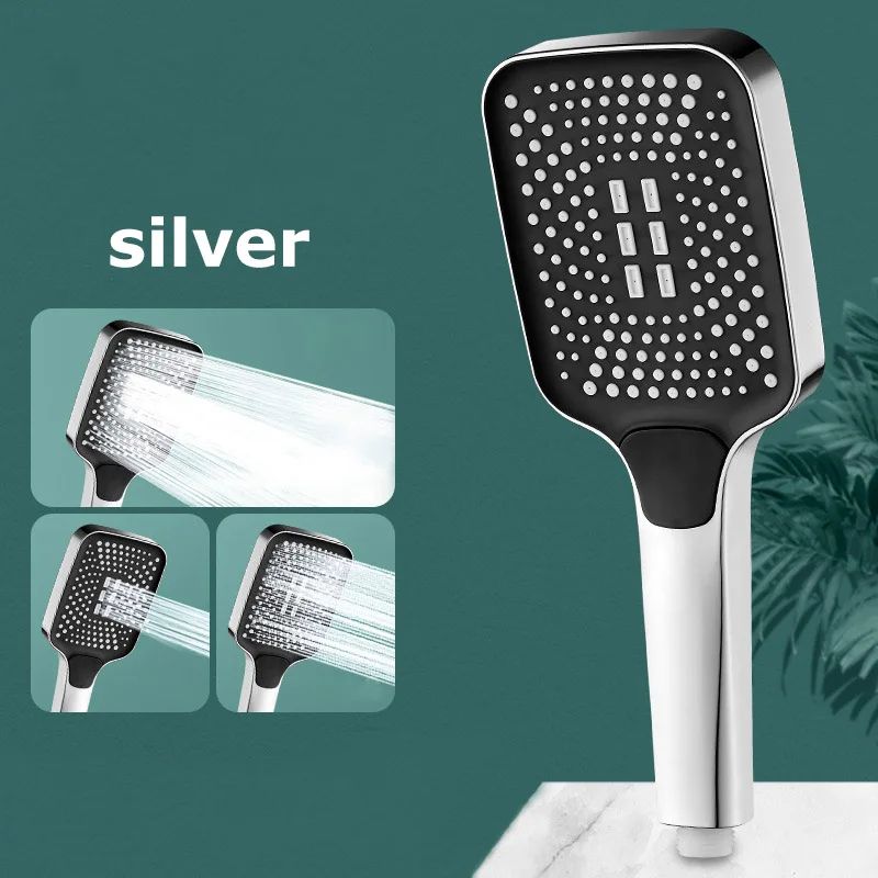 High Pressure Adjustable Shower Head 3 Mode Rainfall Shower