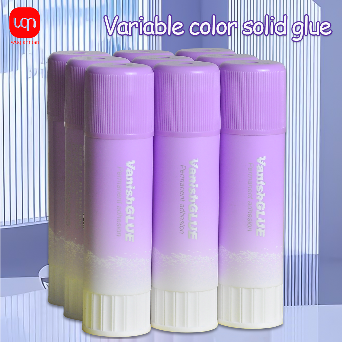 1PCS, 3PCS, 6PCS Purple Solid Glue Stick PVP Color Changing Glue, High Viscosity Student Stationery, School Supplies