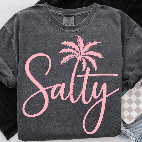 Salty Sweatshirt Coastal Beach Graphic Pullover Summer Vibes Crewneck Gift