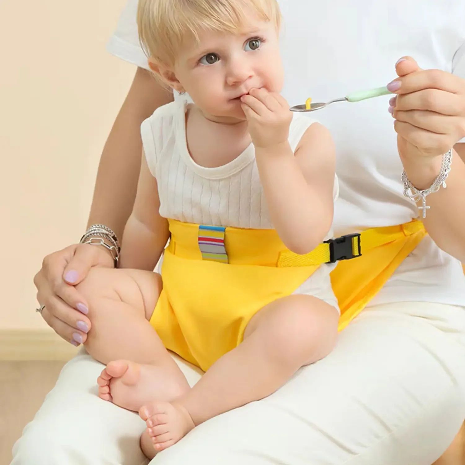 Portable Baby Meal Strap & Travel Chair Harness – Foldable Child Safety Seat Belt for Dining