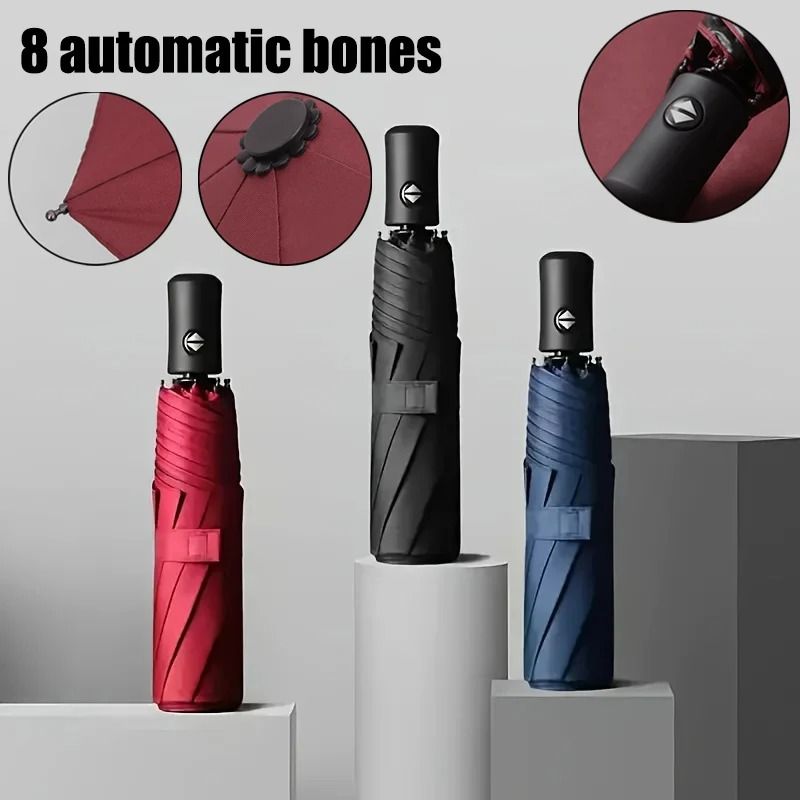 Large Automatic Windproof Travel Umbrella Waterproof Sun and Rain Protection