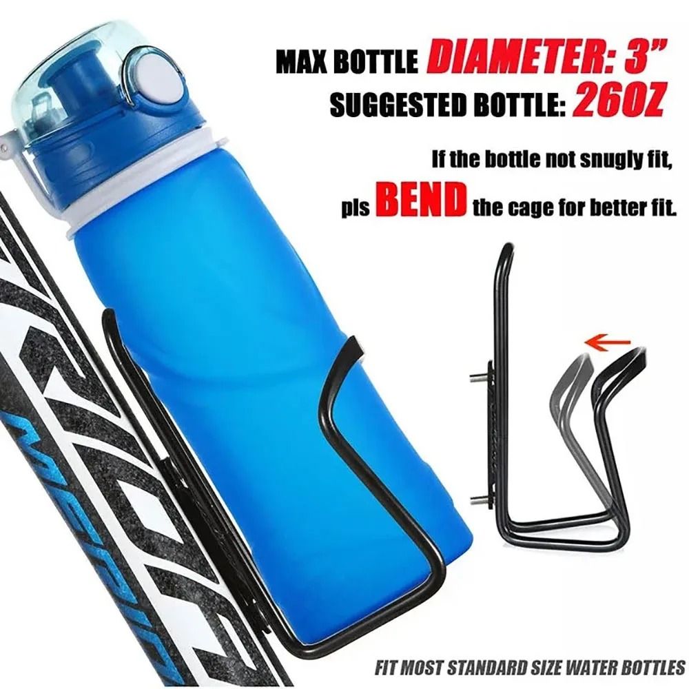 Adjustable Aluminum Bicycle Water Bottle Holder Cage for Mountain and Folding Bikes