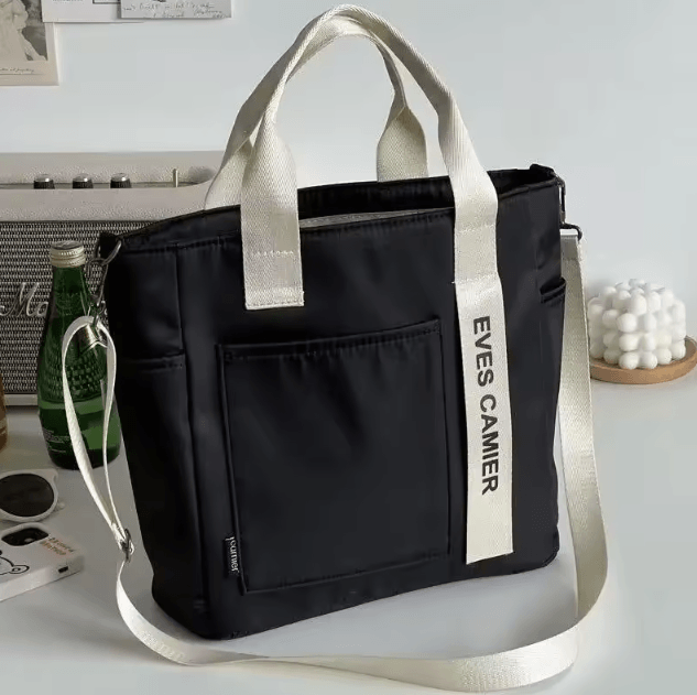 Casual Large Capacity Waterproof Tote Shoulder Bag Nylon Canvas Handbag