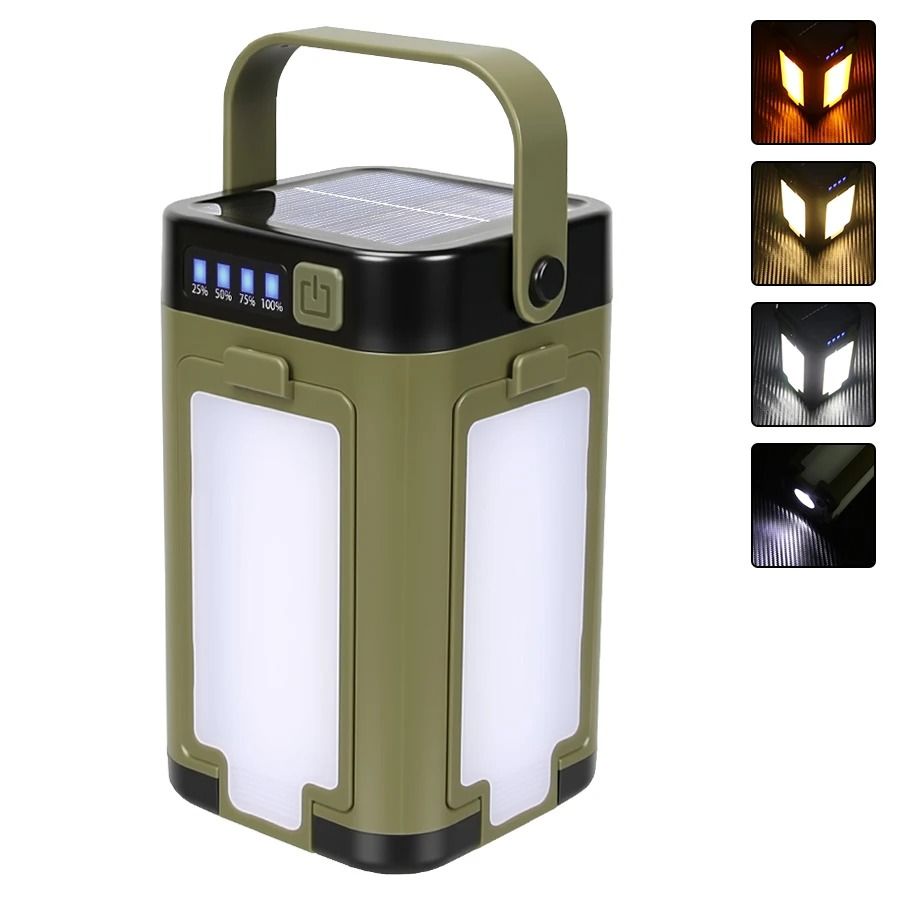 Rechargeable Folding LED Camping Lantern with Solar Charging