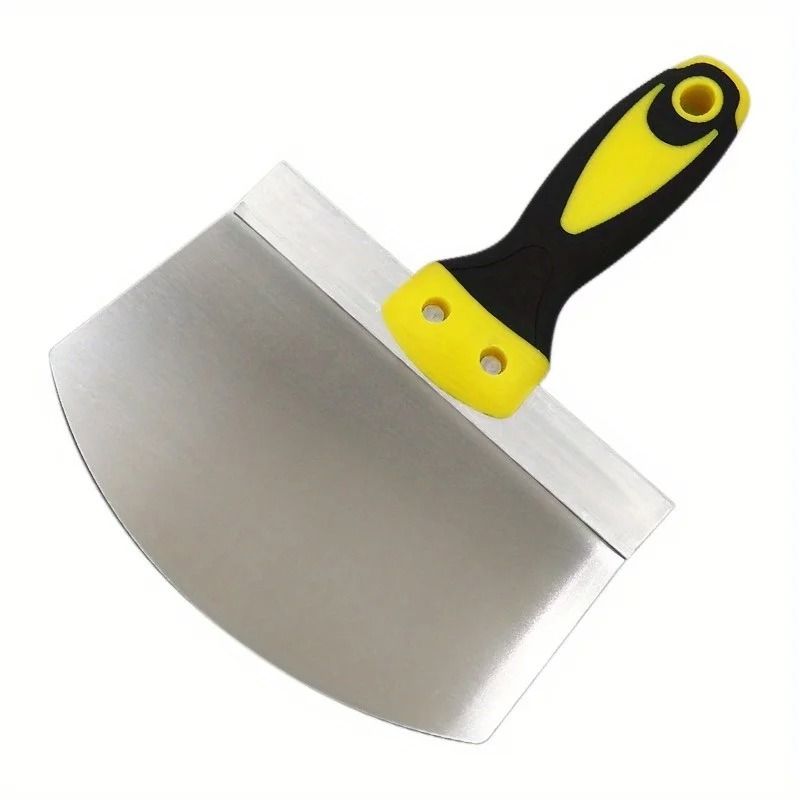 Arc Shape Stainless Steel Putty Scraper with Ergonomic Handle