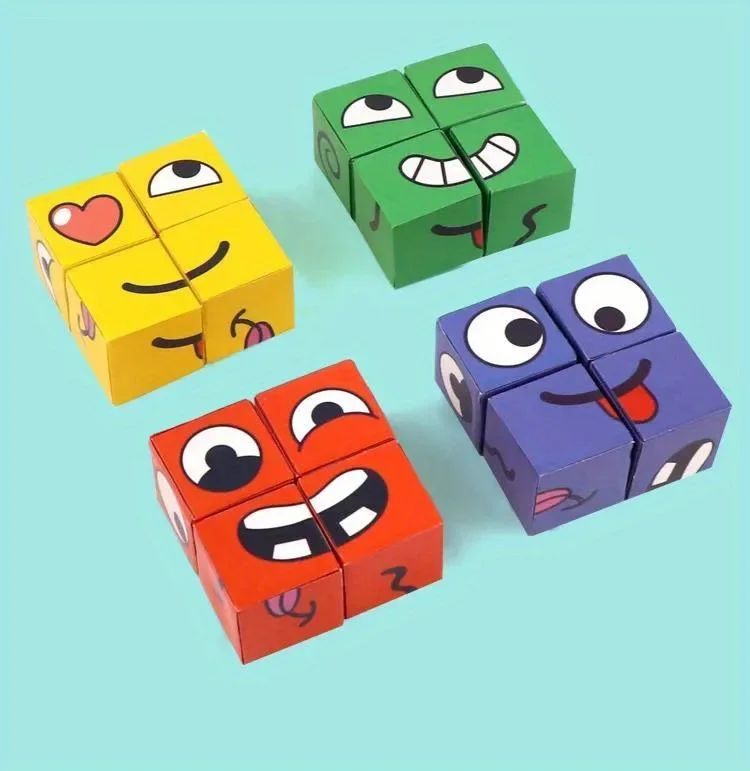Kids Face Change Expression Puzzle Cube