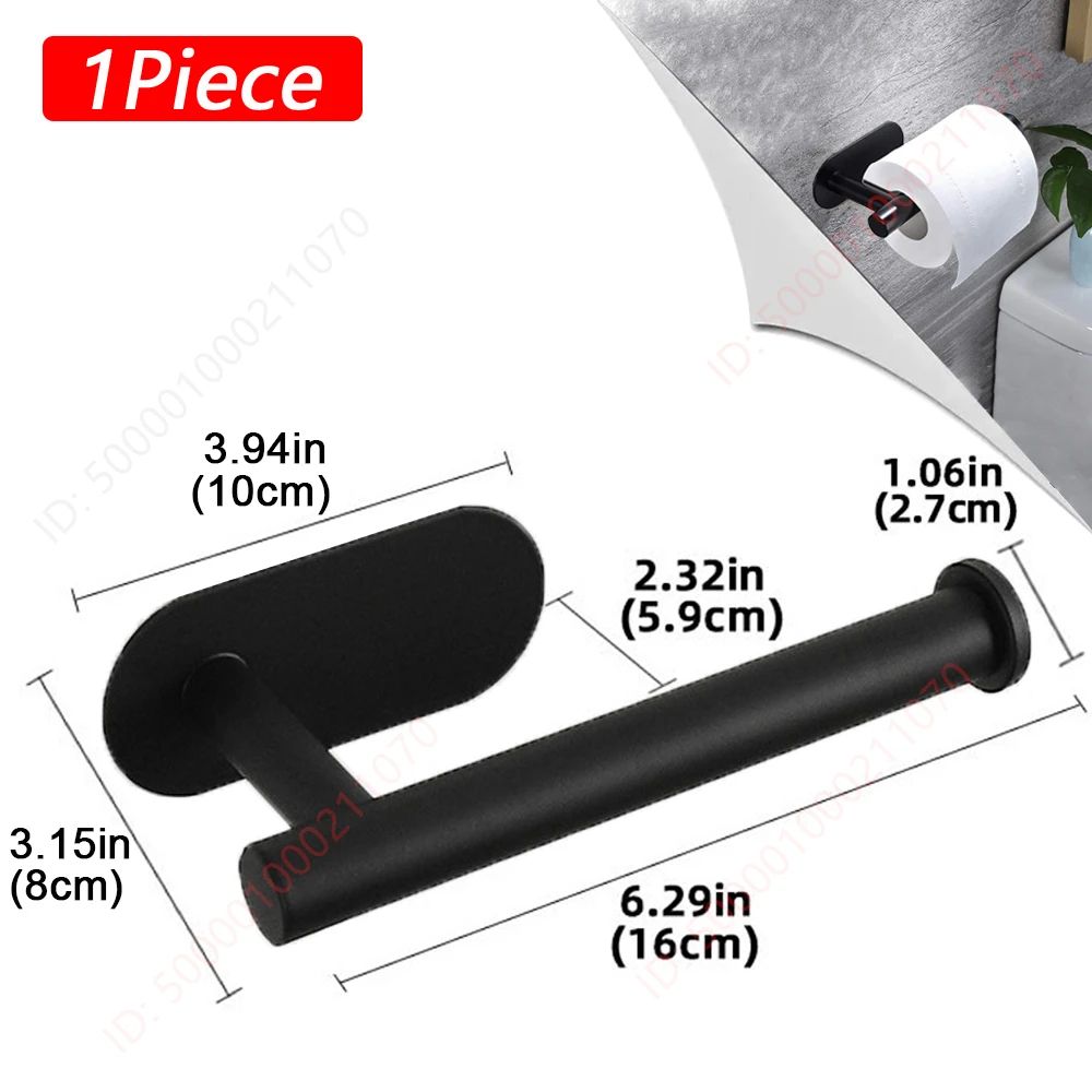 FlexMount Adhesive Toilet Paper Holder – Wall Mounted Bathroom Paper Towel Rack (1–2PCS)